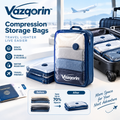 Vazqorin™ Compression Storage Bags – Space-Saving Vacuum Packing Organizers for Luggage &amp; Travel (Up to 70% Space Saver)
