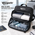 Vazqorin™ Wet &amp; Dry Separation Travel Bag – Waterproof Dual-Compartment Organizer for Clothes, Toiletries &amp; Gym Essentials