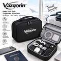 Vazqorin™ Travel Cable Organizer Bag – Portable Water-Resistant Tech Pouch &amp; Electronics Accessories Case for Chargers, Cords, and Everyday Gadgets