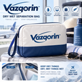 Vazqorin™ Dry Wet Separation Travel Bag – Waterproof Dual-Compartment Toiletry &amp; Cosmetic Pouch, Portable Lightweight Organizer for Travel, Gym, and Beach